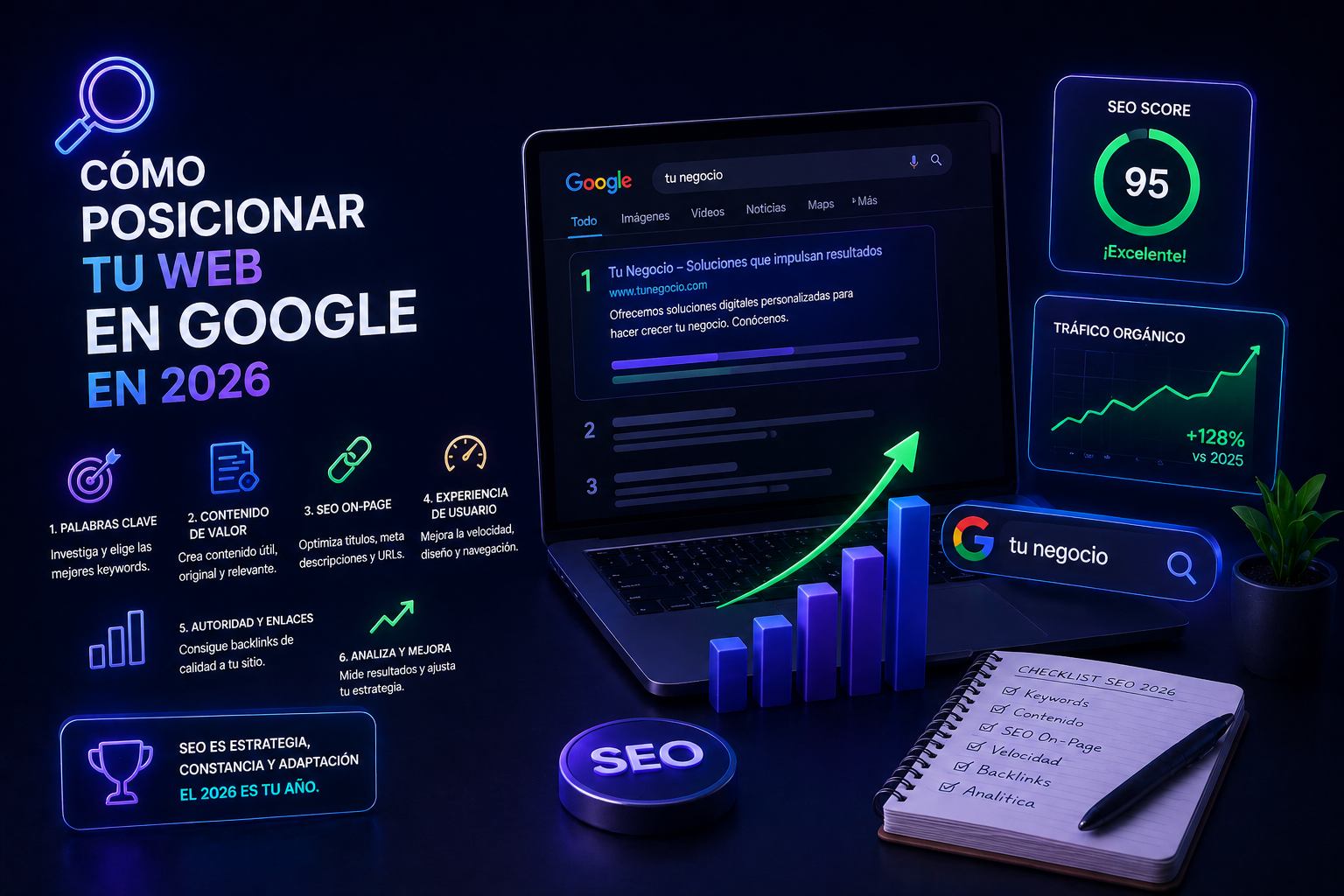 SEO on-page: guía completa para optimizar tu web en 2026
